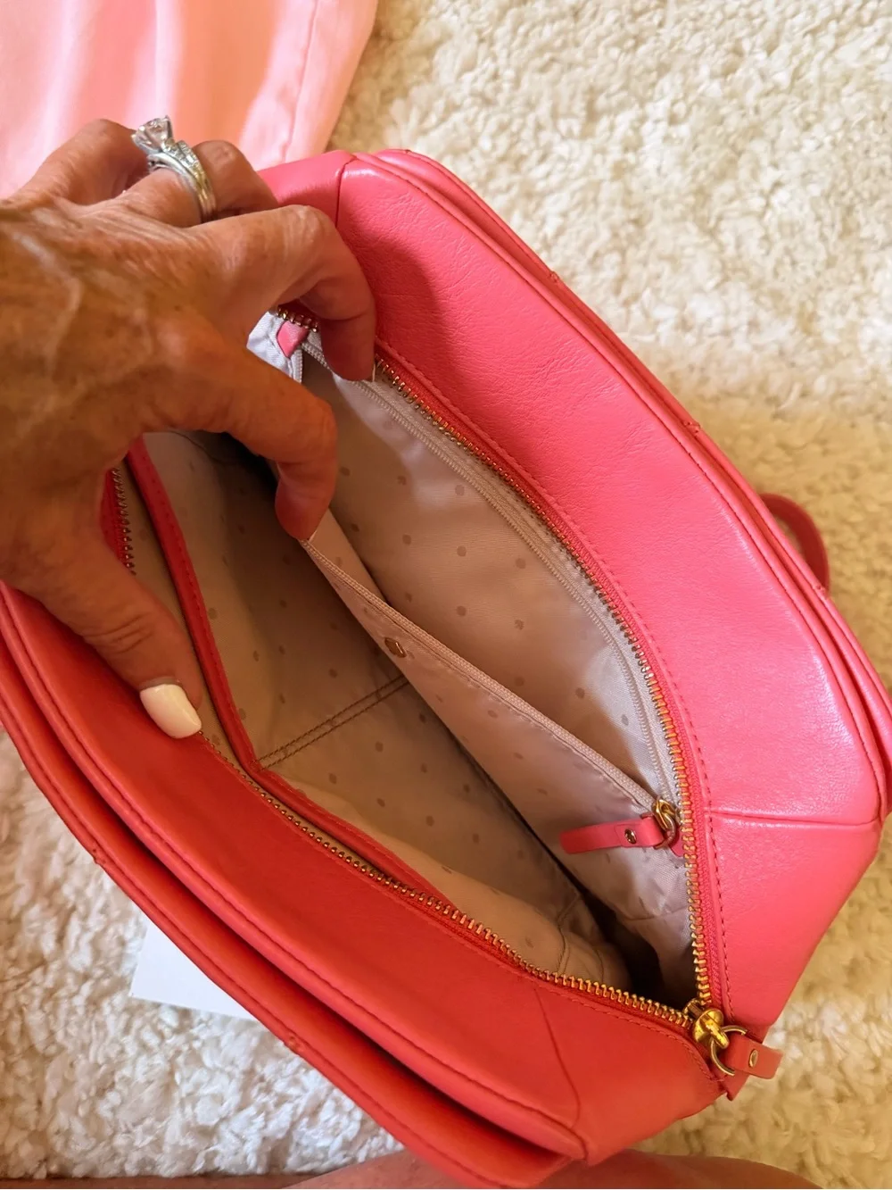 kate spade Quilted Pink Chain-Handle Shoulder Bag